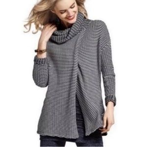 CABI 3167 ‘Fergie’ Split Front & Back Knit Cowl Neck Sweater Women’s Size Small